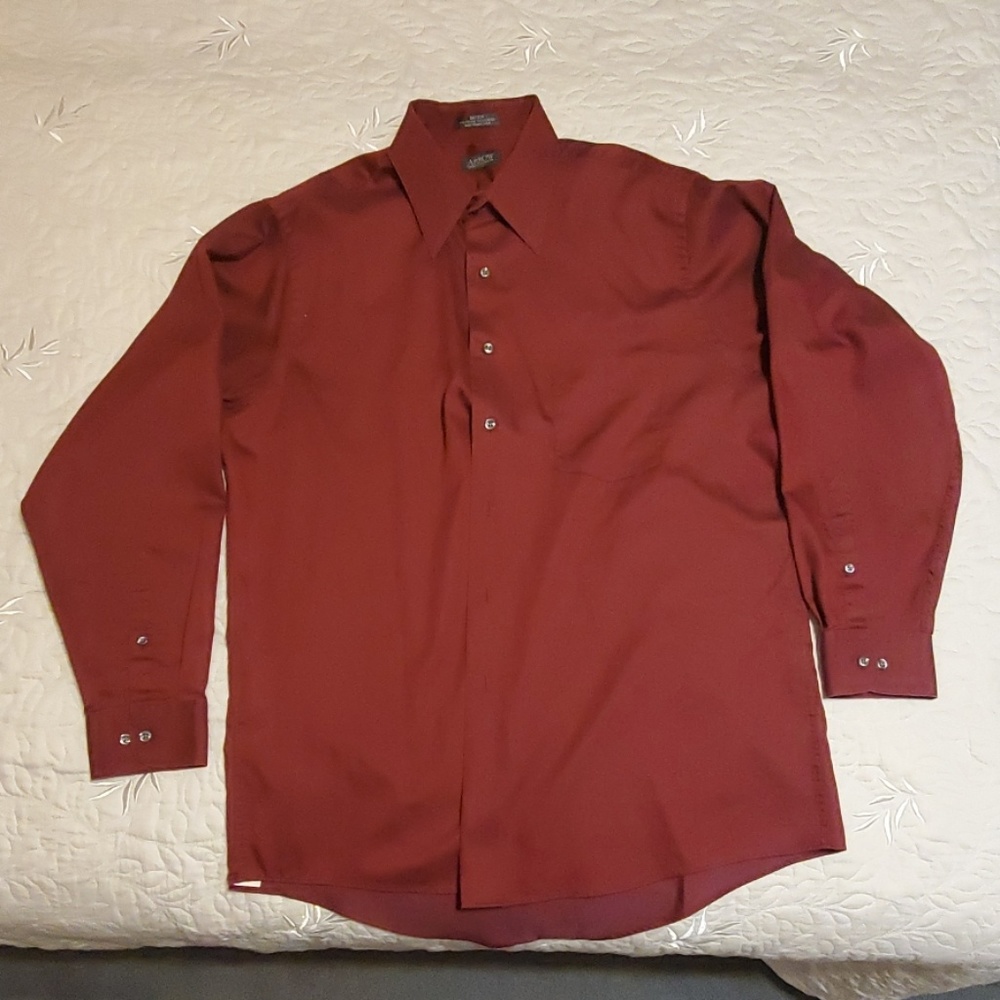 Dark Red (Maroon) Arrow Button Down 16 1/2 34/35